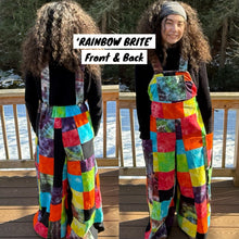 Load image into Gallery viewer, ‘RAINBOW BRITE’ Patchwork Overalls
